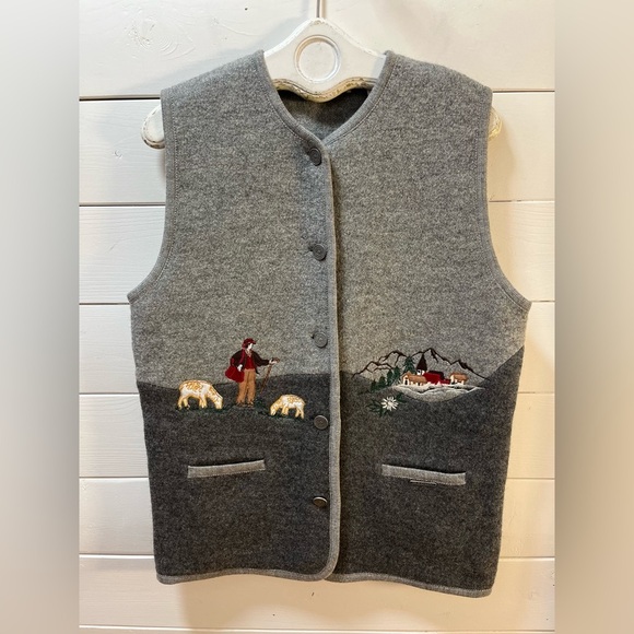 Gaddy Jackets & Blazers - GADDY COLLECTION – Embroidered Wool Vest (L)